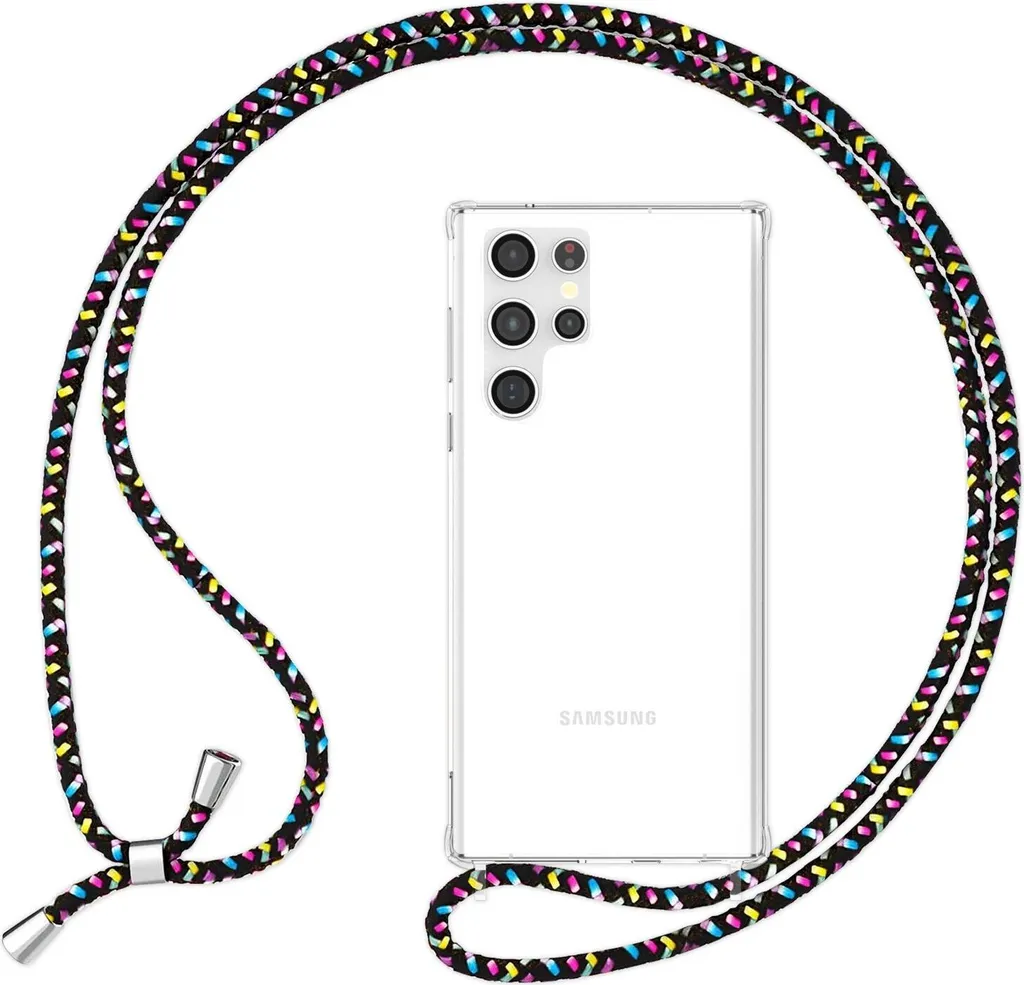 Cover Trasparente Premium Samsung S23 Ultra - Catena Black Colourful Design