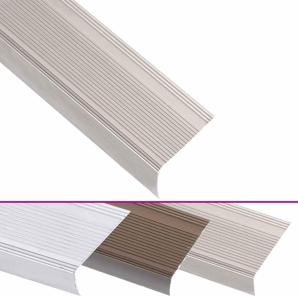 vidaXL Treppenkantenprofile L-Form 15 Stk. Aluminium 90cm Champagner