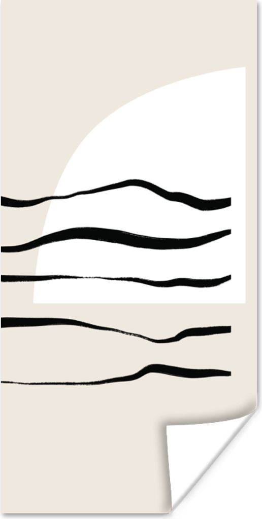 MuchoWow Poster Abstrakt - Linie - Pastell 80x160 cm - Kinderzimmer