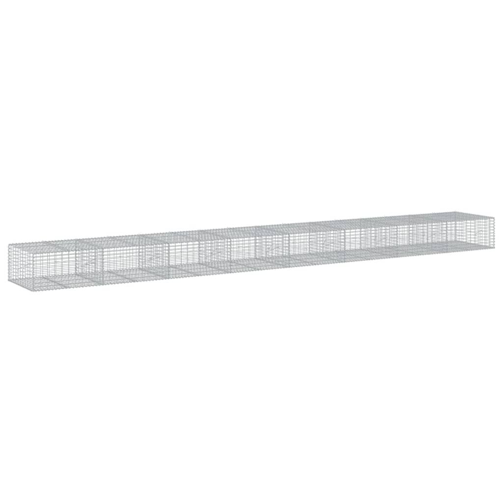 vidaXL Gabione mit Deckel 800x100x50 cm Verzinktes Eisen Produktbild 