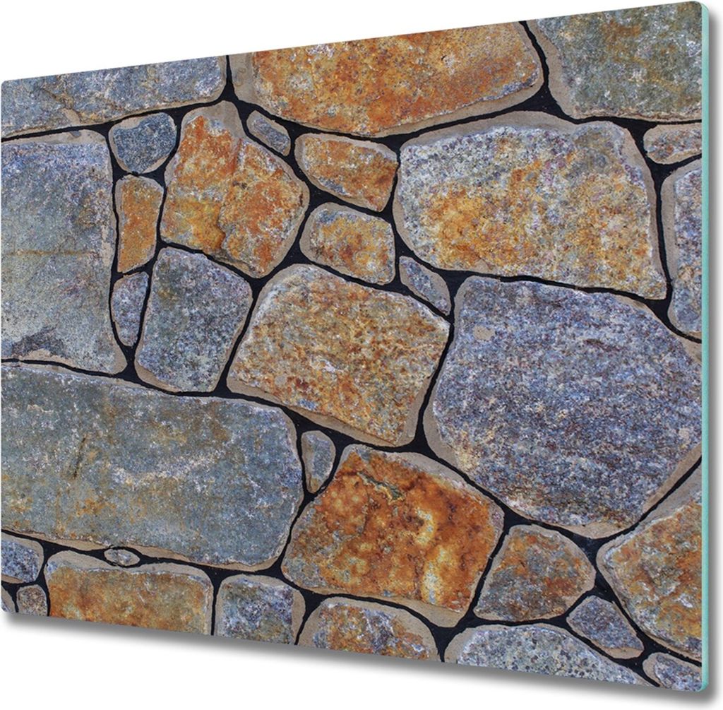 Glas Herdabdeckplatte 60x52 cm Spritzschutz Glasabdeckplatte Schneidebrett Steine