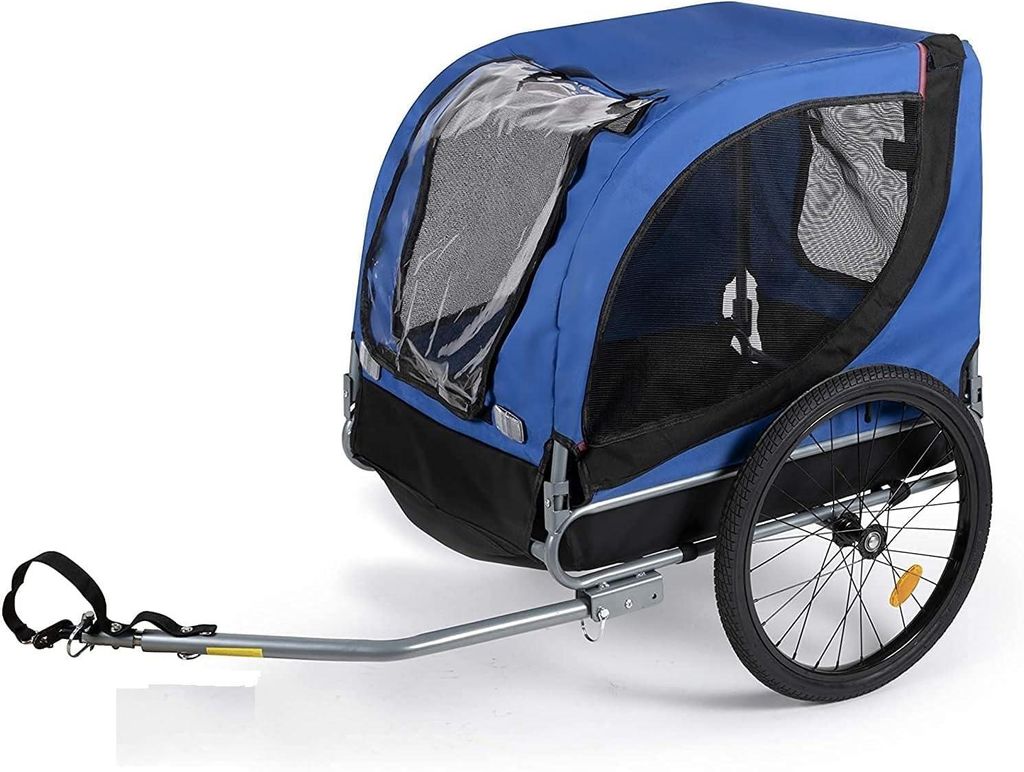Sena Fahrradanhänger für kleine & große Hunde, Hundewagen bis 40 kg, Klappbarer Hundeanhänger Fahrrad 75x52x65cm Transportanhänger