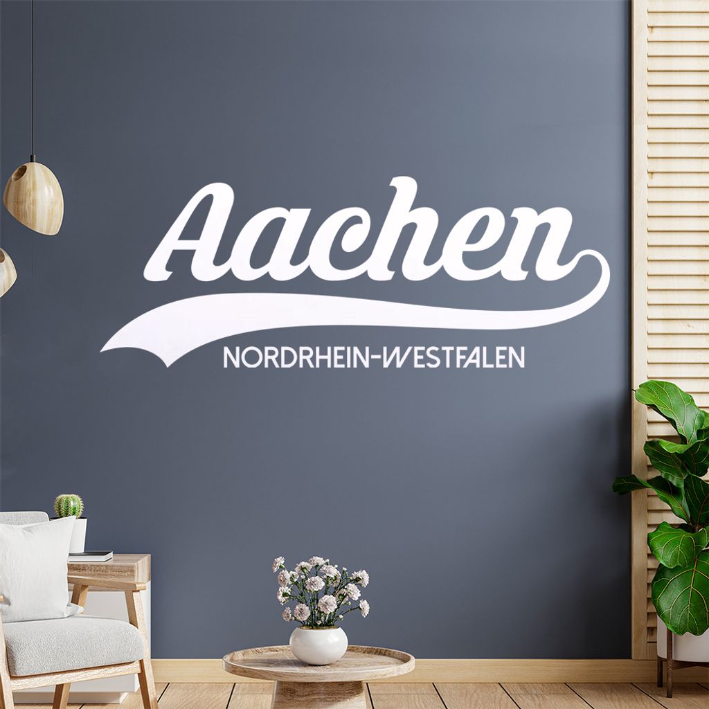 Aachen Nordrhein-Westfalen Wandtattoo Wandaufkleber Wall Sticker - Dekoration, Küche, Wohnzimmer, Schlafzimmer, Badezimmer