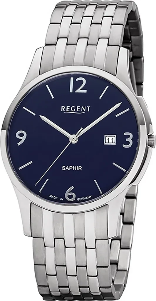 Regent GM-1616 Montre Quartz avec Bracelet en Métal Argenté Inoxydable