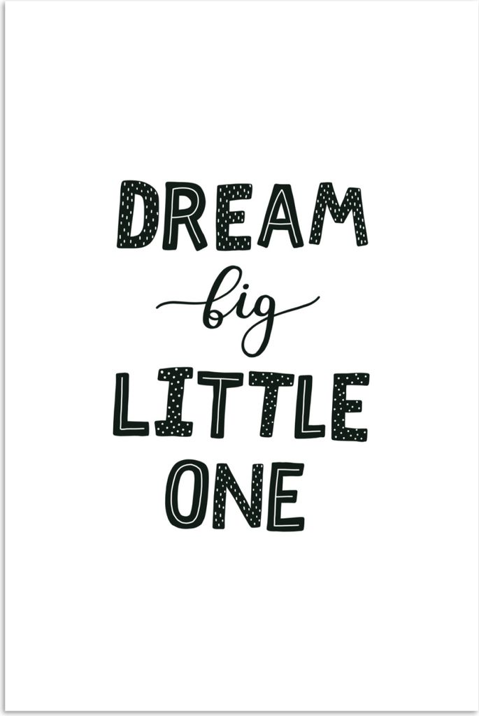 MuchoWow Poster Träume - Kinder - Zitat - Jungen - Mädchen - Baby - Kinder 20x30 cm - Papierdruck