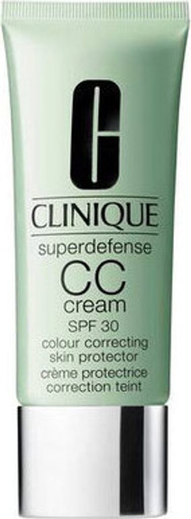 A tube of Clinique Superdefense CC cream with SPF 30.