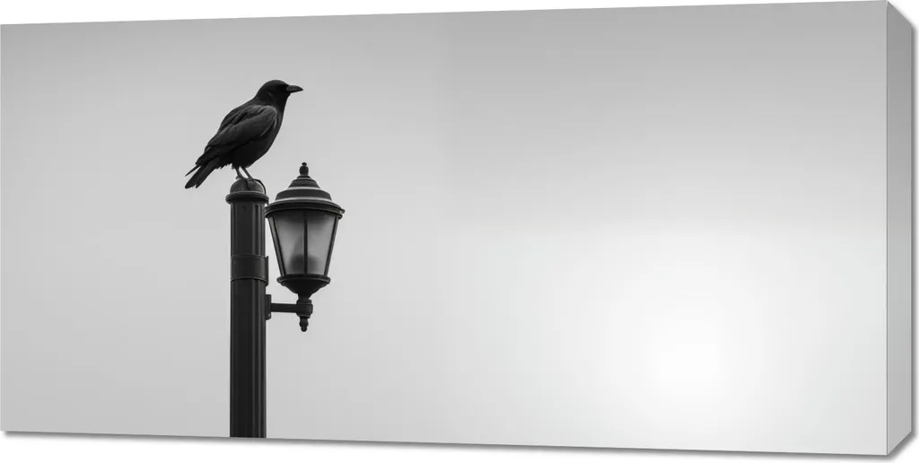 Quadro Moderno 100x50 La Sosta del Corvo - Arredamento Luxury Casa