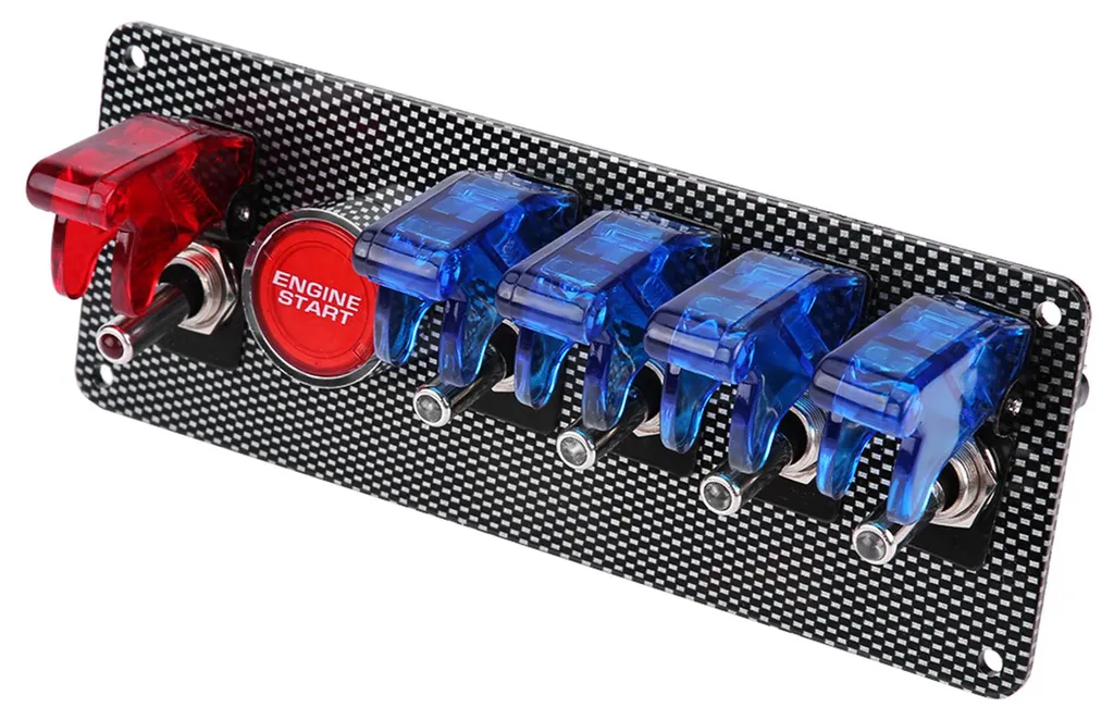 Bouton Démarrage Moteur 12V et Panneau 6 en 1 : Sécurisez votre Course