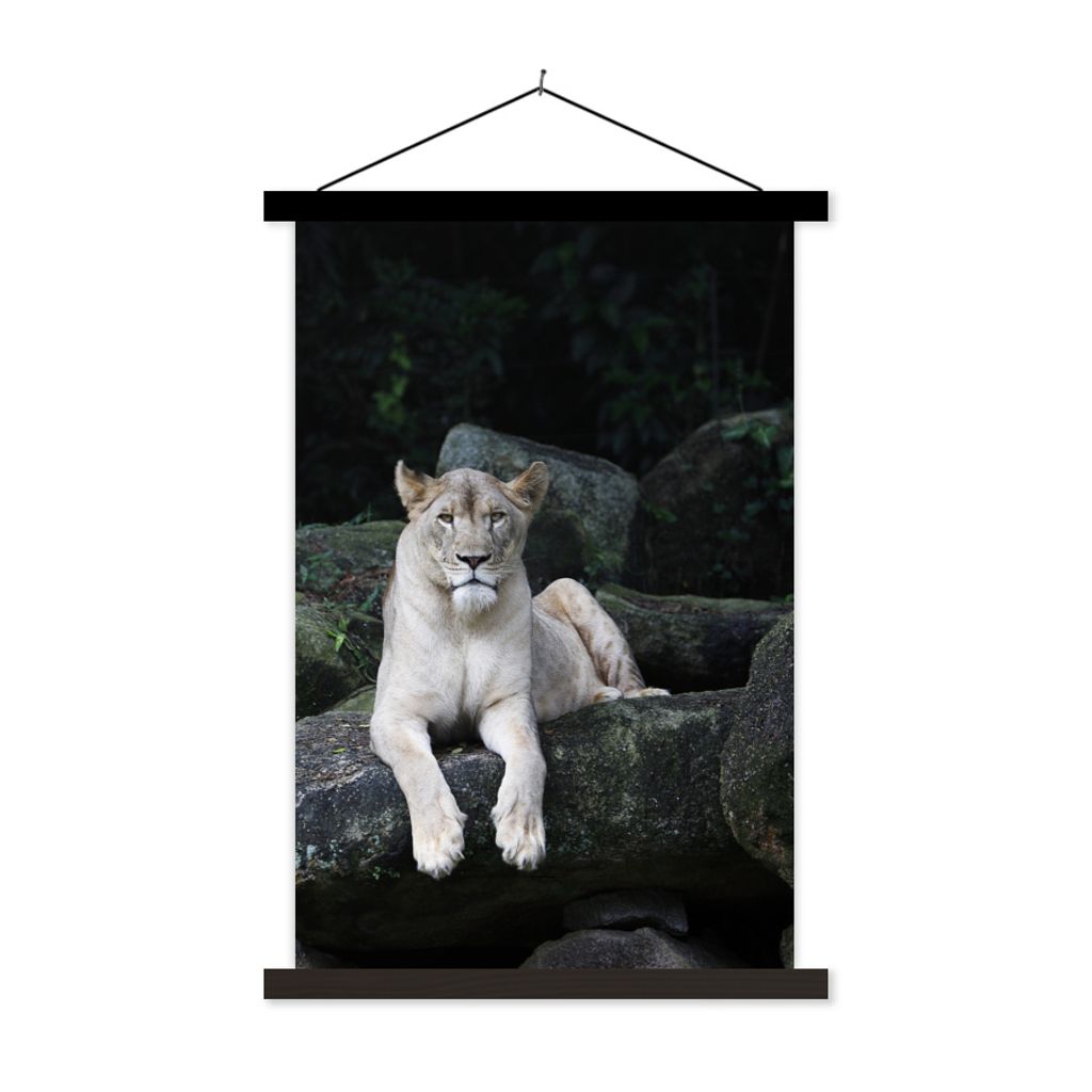 MuchoWow® Textilposter Löwe - Wilde Tiere - Porträt 40x60 Produktbild 