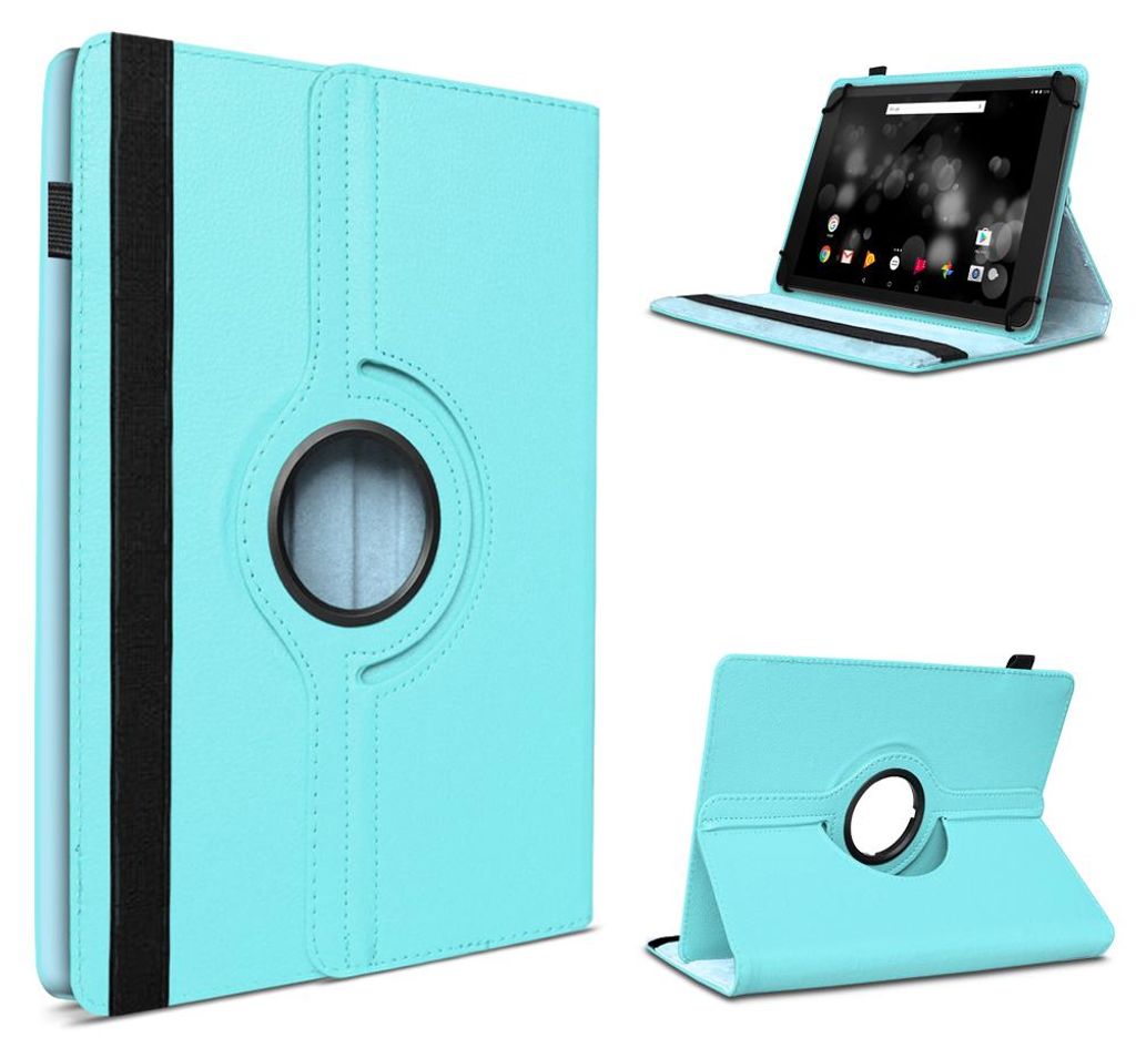 Tablet Hülle für ACER Tab A10 A11 V10 V11 P11 P10 Tasche Schutzhülle 360 DrehbarFarbe 360 Uni:Türkis