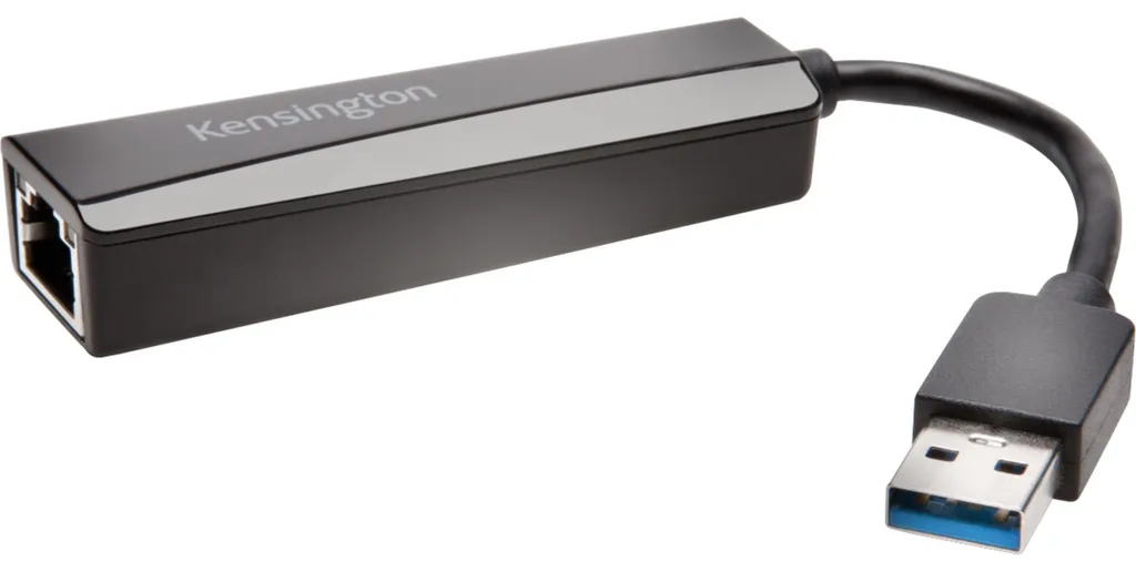 Adaptateur LAN Kensington UA0000E USB 3.0 vers Ethernet Gigabit Noir