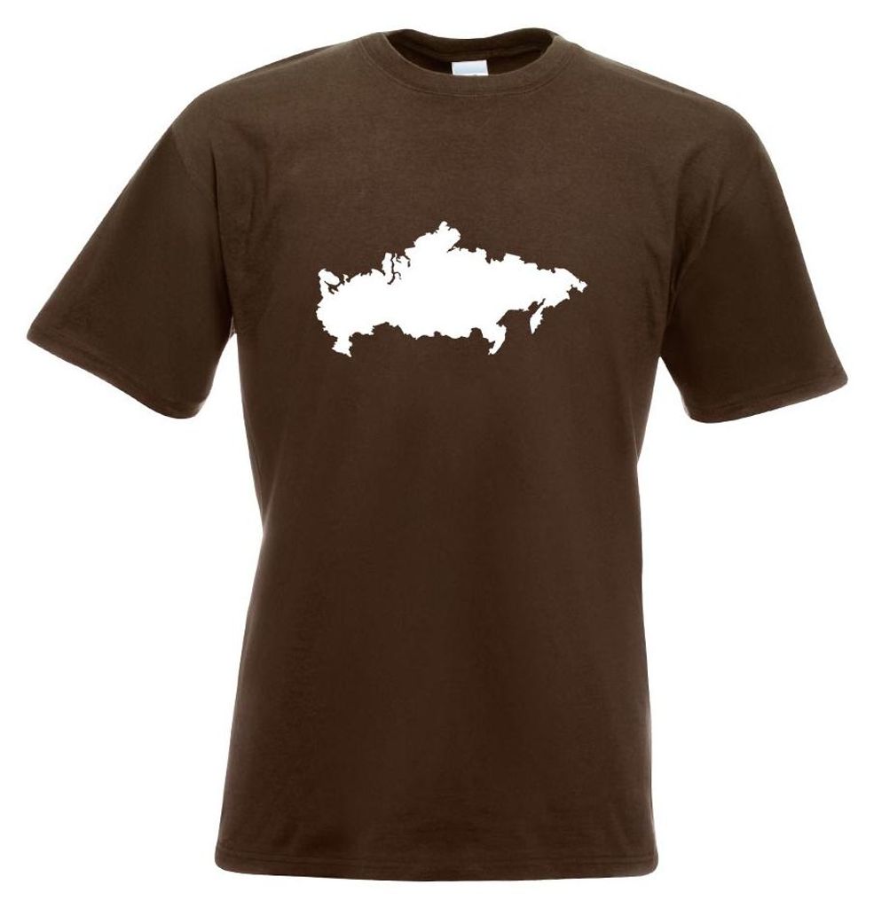 Kiwistar - T-Shirt - Chocolate - Russland Umriss Kontur Herren Funshirt Bedruckt Design Sprüche Spruch Motive - mit Motiv Bedruckt - Funshirt Desi...