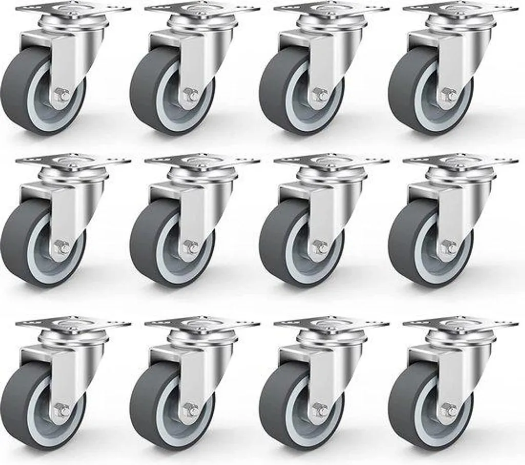 Roulettes de rechange pour meubles lourds 40 kg montage facile sur platine