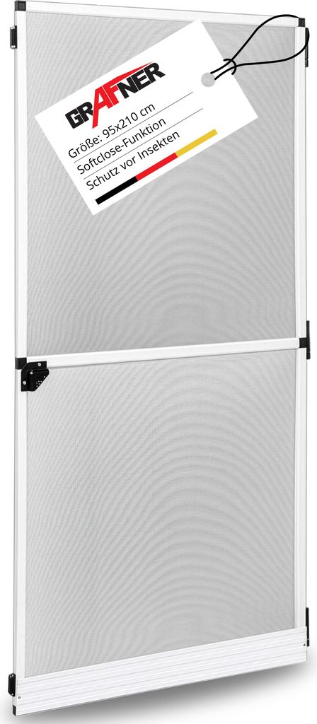 Grafner Insektenschutz Tür 95 x 210 cm Fliegengitter mit Produktbild 