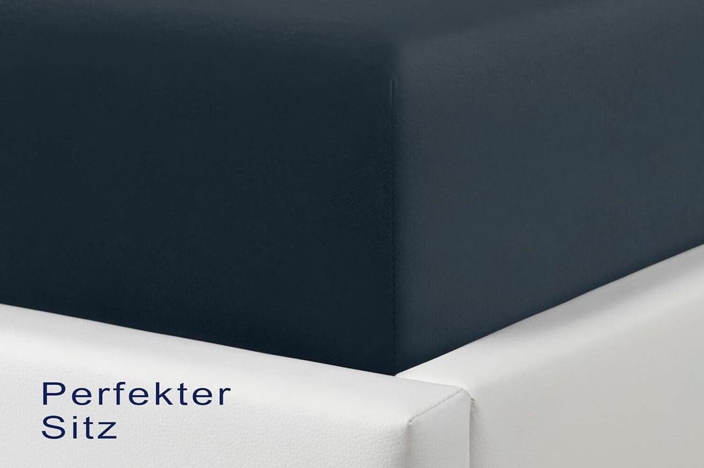 Carmy Topper Spannbettlaken Jersey 140x200 - 160x200 cm Produktbild 3