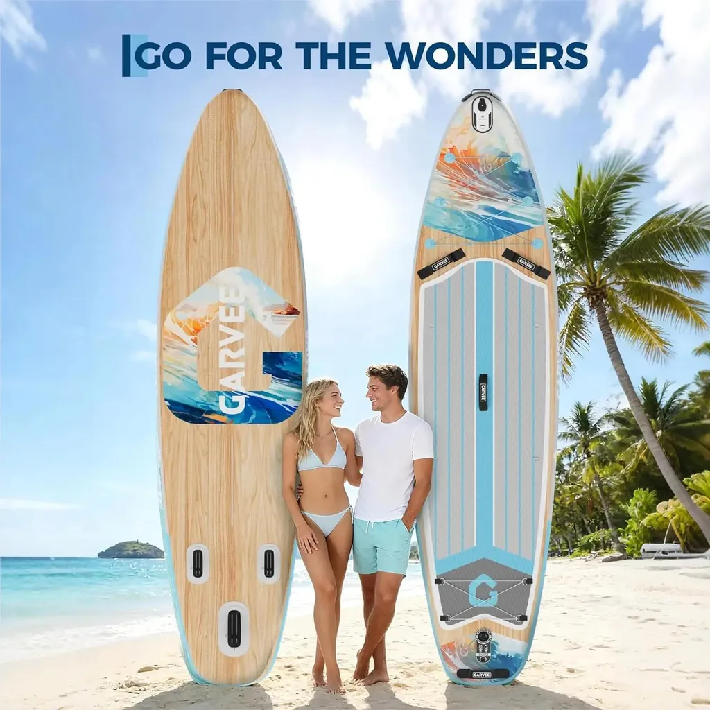 Stand Up Paddle gonflable stable 10' avec surface antidérapante EVA