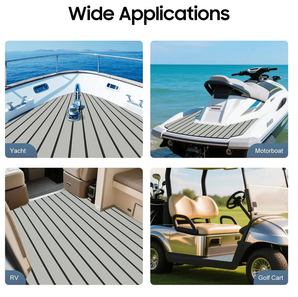 Tapis EVA Antidérapant et Étanche - Protection de Sol Grise Résistante - 5