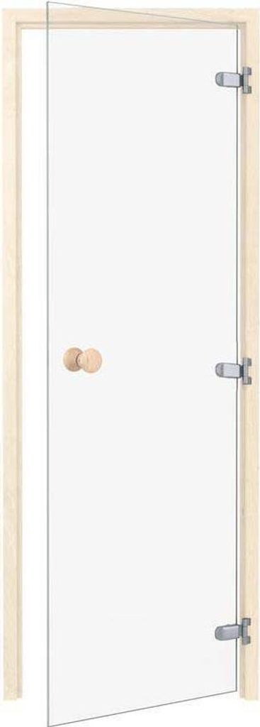 Saunatür Classic - Espe / Glas Klar / 80 x 200