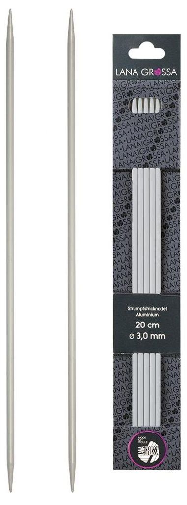 Lana Grossa Nadelspiel / Strumpfstricknadeln Aluminium Produktbild 