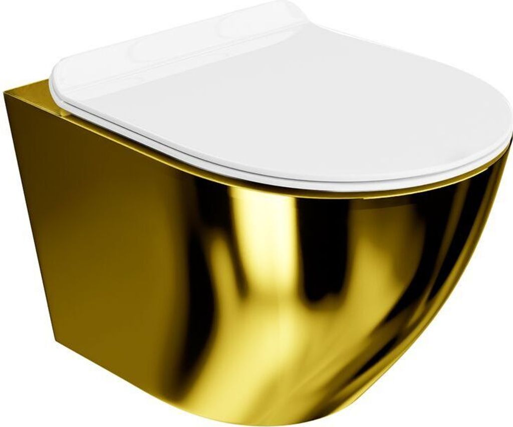 LAVITA Wand-WC Sofi Slim Gold/White | HŠnge Toilette | Produktbild 