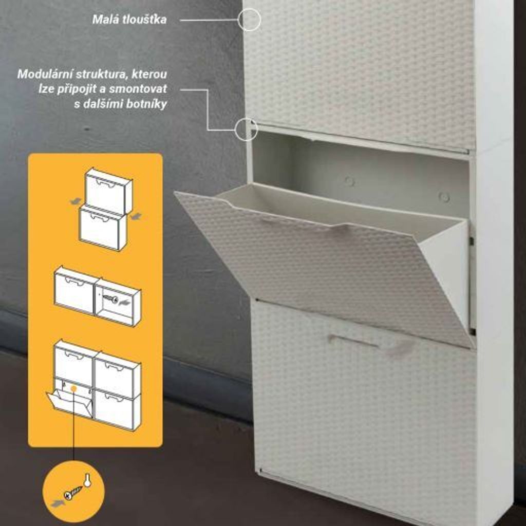 Plastový botník ArtPlast UNIKA U50/TO, taupe Obrázek produktu 