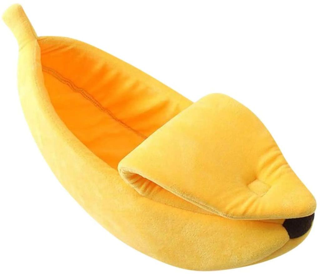 NEU Hundebett Katzenbett Baumwolle Banane Pet Bett Kissen für Hunde Katzen Haustierbett 65cm