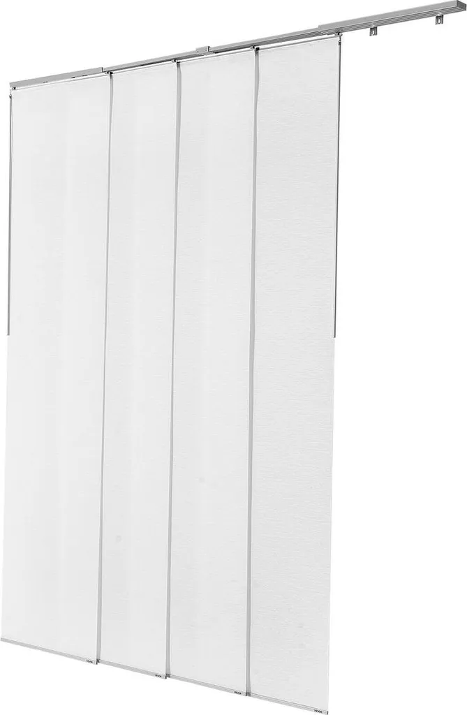 Store japonais blanc avec rail extensible 218cm - Largeur ajustable - 10