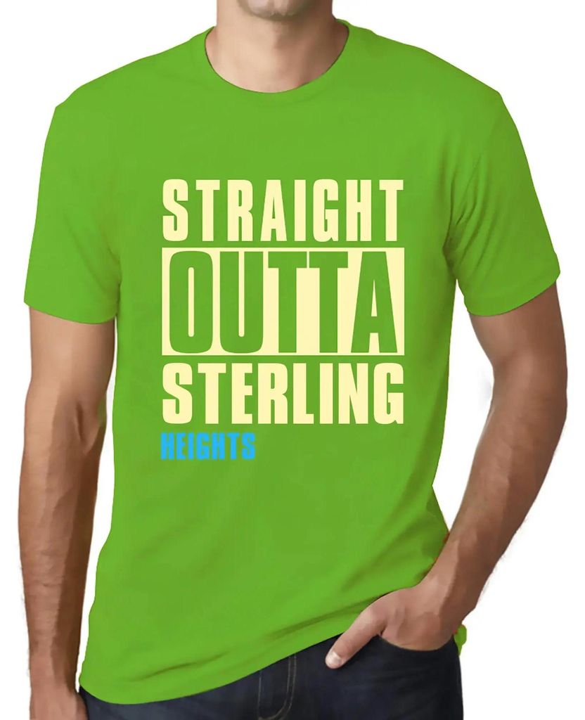 Herren Grafik T-Shirt Direkt aus den Sterling Heights – Straight Outta Sterling Heights – Öko-Verantwortlich Vintage Jahrgang Kurzarm Lustige ...