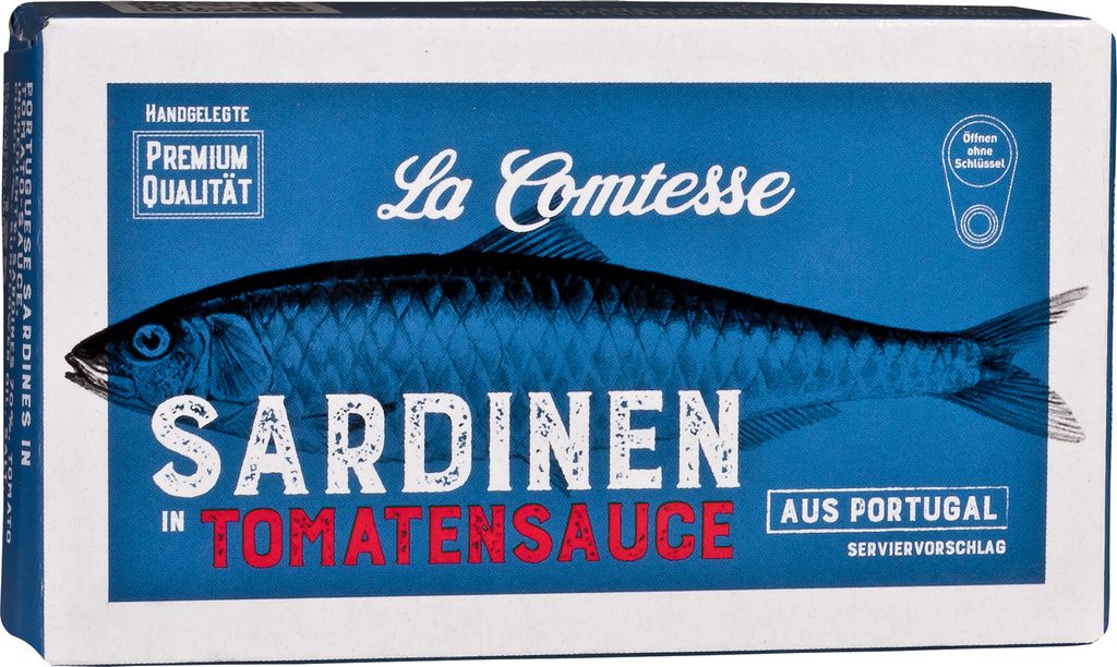 Sardines tomates avec peau et arêtes, 125 g Image du produit 