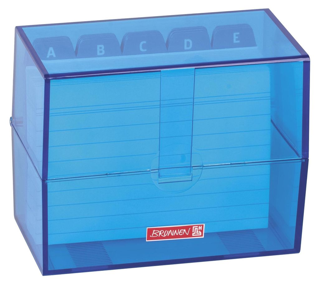 BRUNNEN Karteibox A7 gefüllt azur Produktbild 