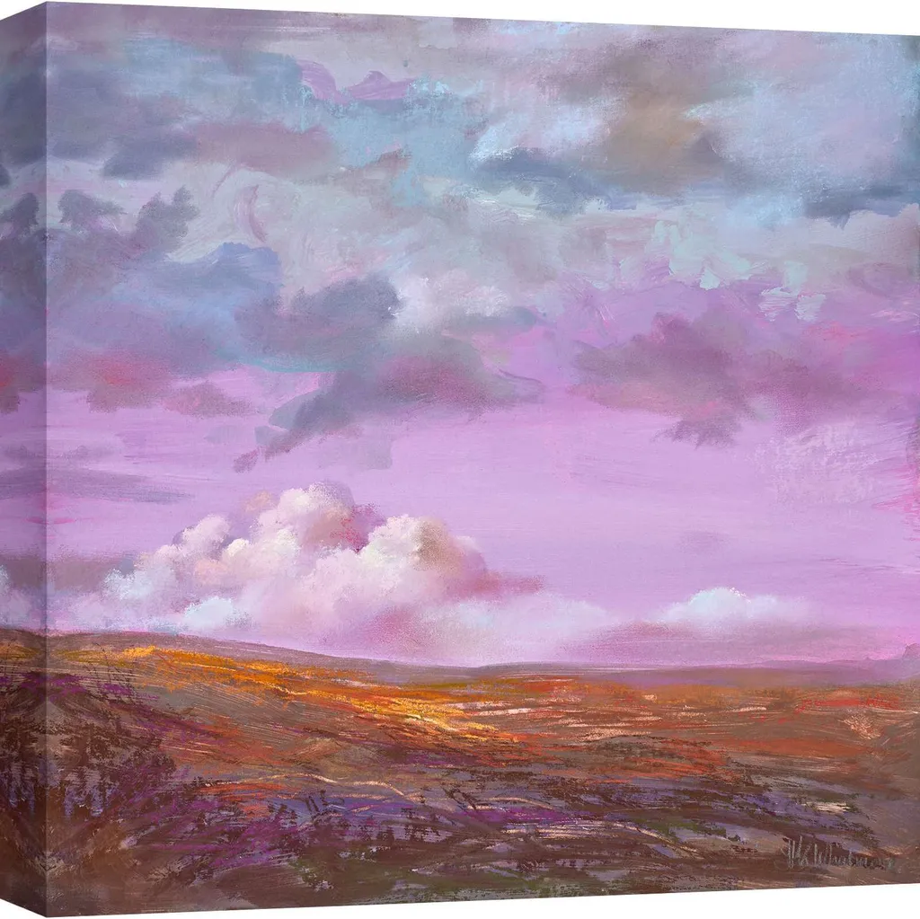 Quadro su Tela Nel Whatmore 40x40 cm - Tramonto sul Paesaggio Moderno