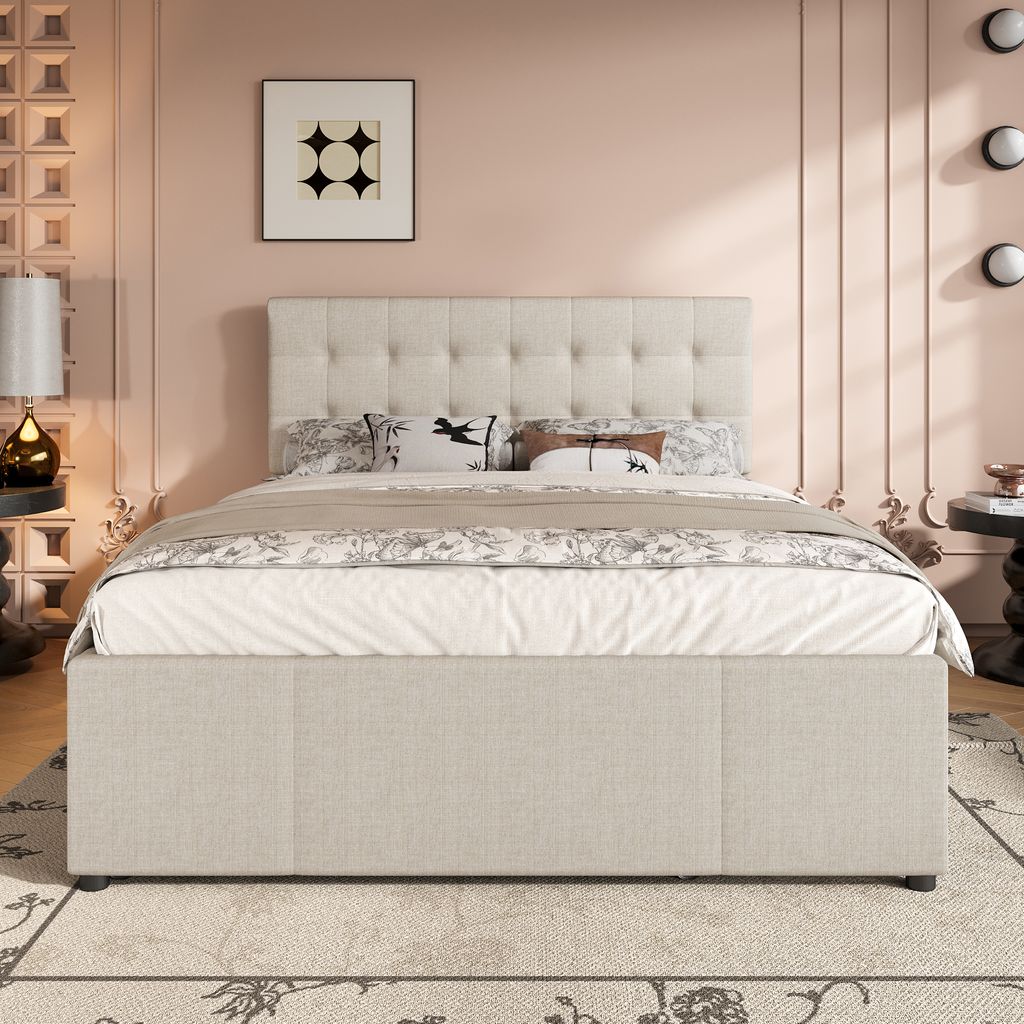 Flieks Polsterbett 140x200cm Doppelbett mit ausziehbarem Produktbild 4