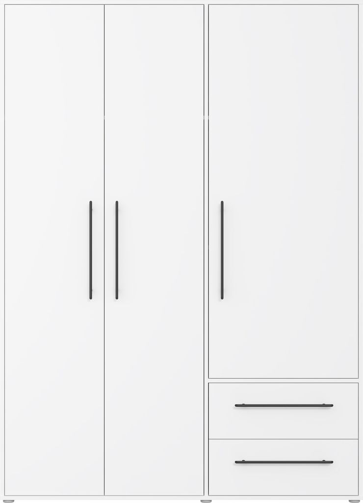 Drehtürenschrank >MOKKARIS< in weiss - Produktbild 