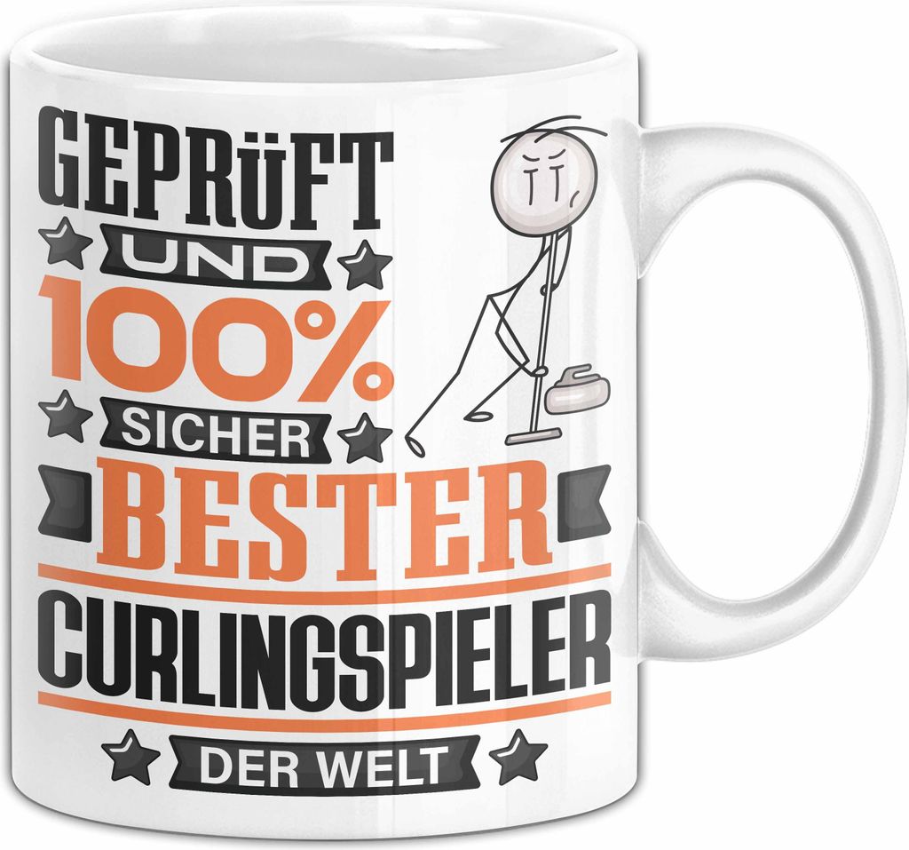 Curlingspieler Geschenk Lustiger Spruch für Curlingspieler Geschenkidee Bester Curlingspieler Der Welt (Weiß)