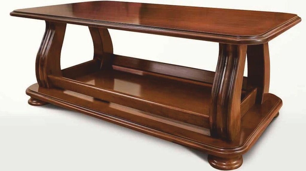 Casa Padrino Luxus Barock Massivholz Couchtisch Braun 120 cm - Barock Möbel