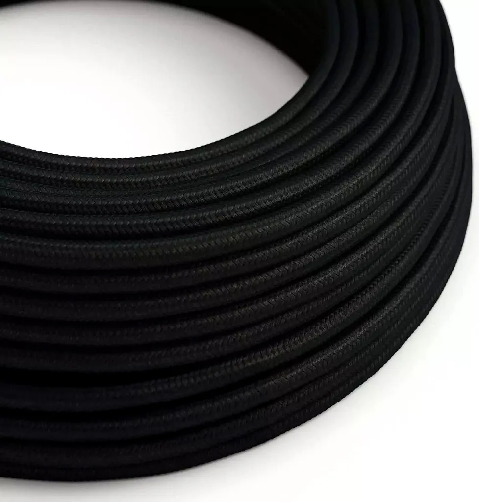 Câble textile noir 5 fils pour éclairage DALI 50m Creative-Cables RM04
