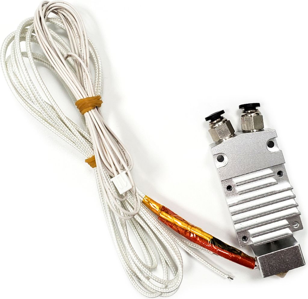 TRONXY 2 in 1 Out zweifarbiges Hotend-Extruder-Kit mit Heizdraht-Thermistor 0,4 mm Messingdüse 24 V für TRONXY 2E Modell 3D-Drucker
