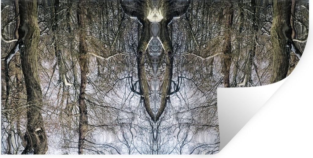MuchoWow Wandtattoo Wandsticker Wandaufkleber Baum - Kunst - Psychedelisch 80x40 cm Selbstklebend und Repositionierbar - Aufkleber