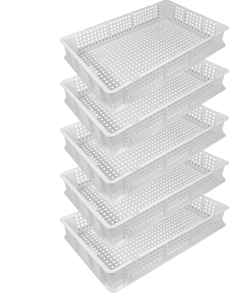 Agrarkleinkiste Ernetekiste 600x400x130 durchgehend gelocht 5 Stück kein Deckel