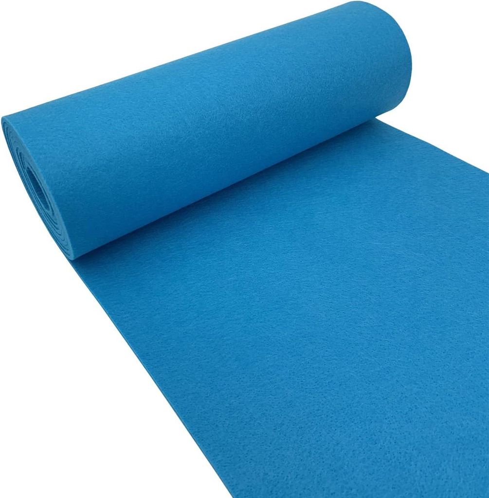 Filzstoff für Tischläufer - 150 x 40 cm - Blau - 3 mm dickes Polyester