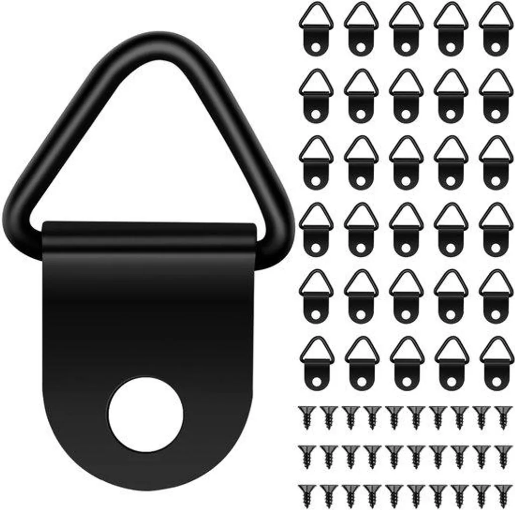 Attaches murales pour cadres noirs - Pack de 30 supports photo maison