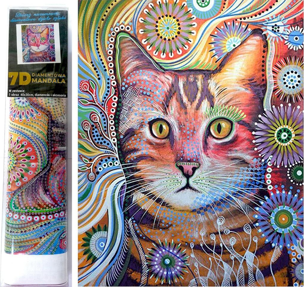 Norimpex Diamant Gemä lde 7D Erstaunte Katze 30x40cm