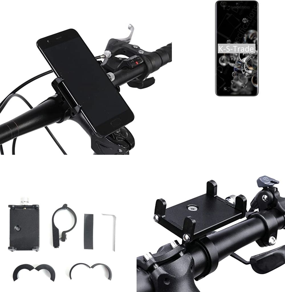 K-S-Trade Handyhalterung für das Fahrrad kompatibel mit Samsung Galaxy S20 Ultra 5G SD865 Halter Lenkstange Fahrradhalterung Motorrad Bike Mount