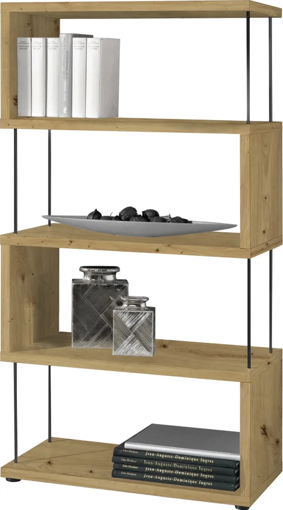 Étagère Sticks en décor chêne sauvage - 66x126x33 cm pour intérieur