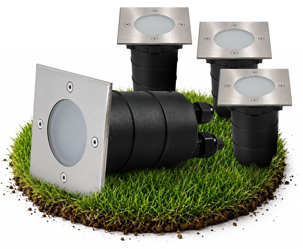 SSC-LUXon 4x MADON Bodeneinbauleuchte IP67 quadratisch - Produktbild 