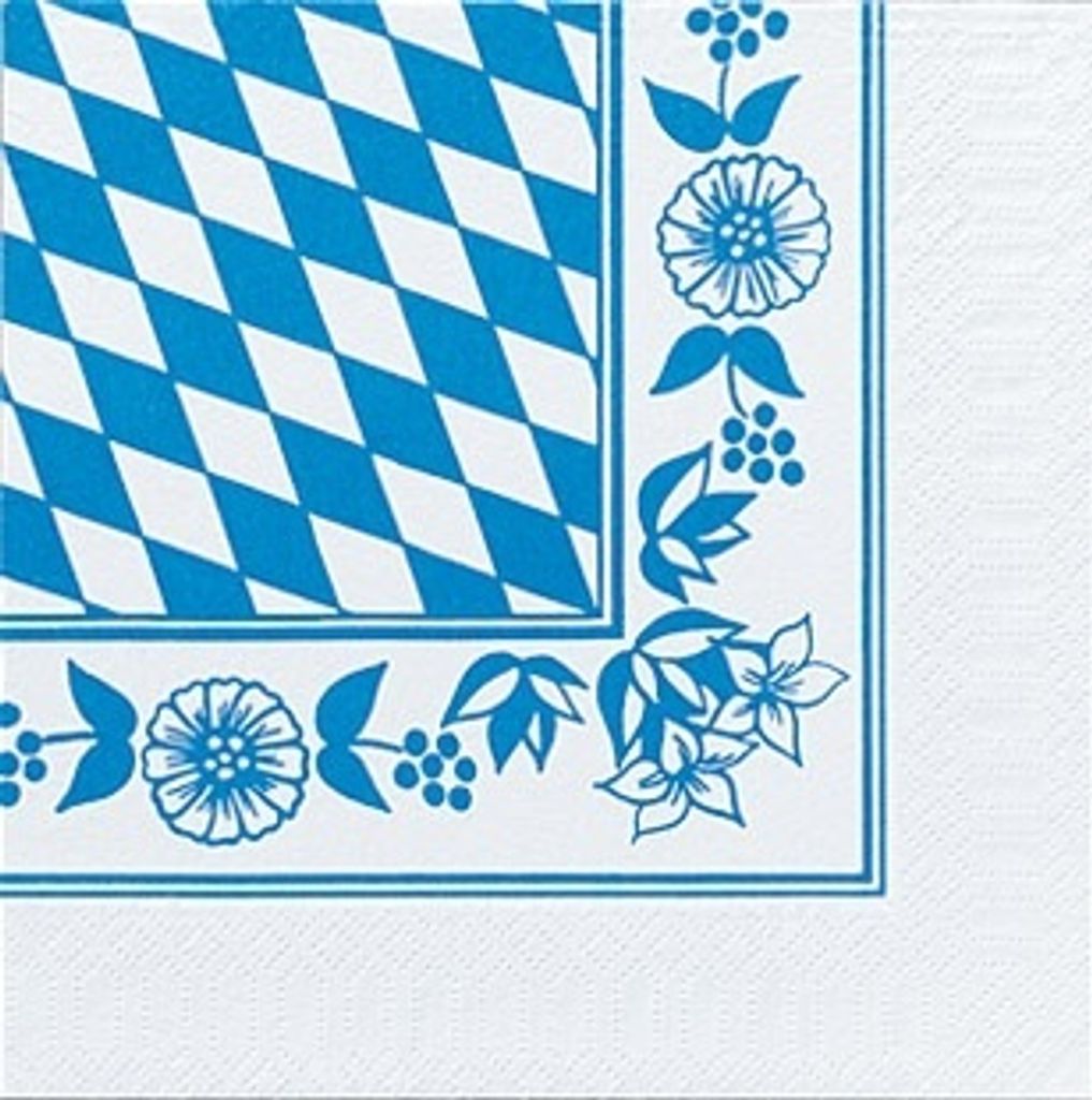 50 Duni Zelltuchservietten Bayern 33x33cm Produktbild 