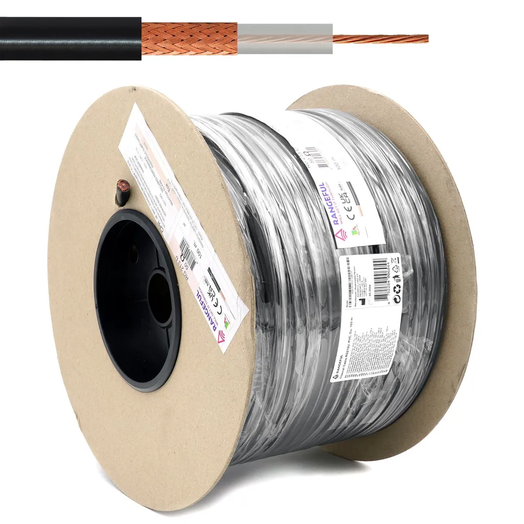 Câble coaxial de puissance RG213U 100 mètres en cuivre véritable