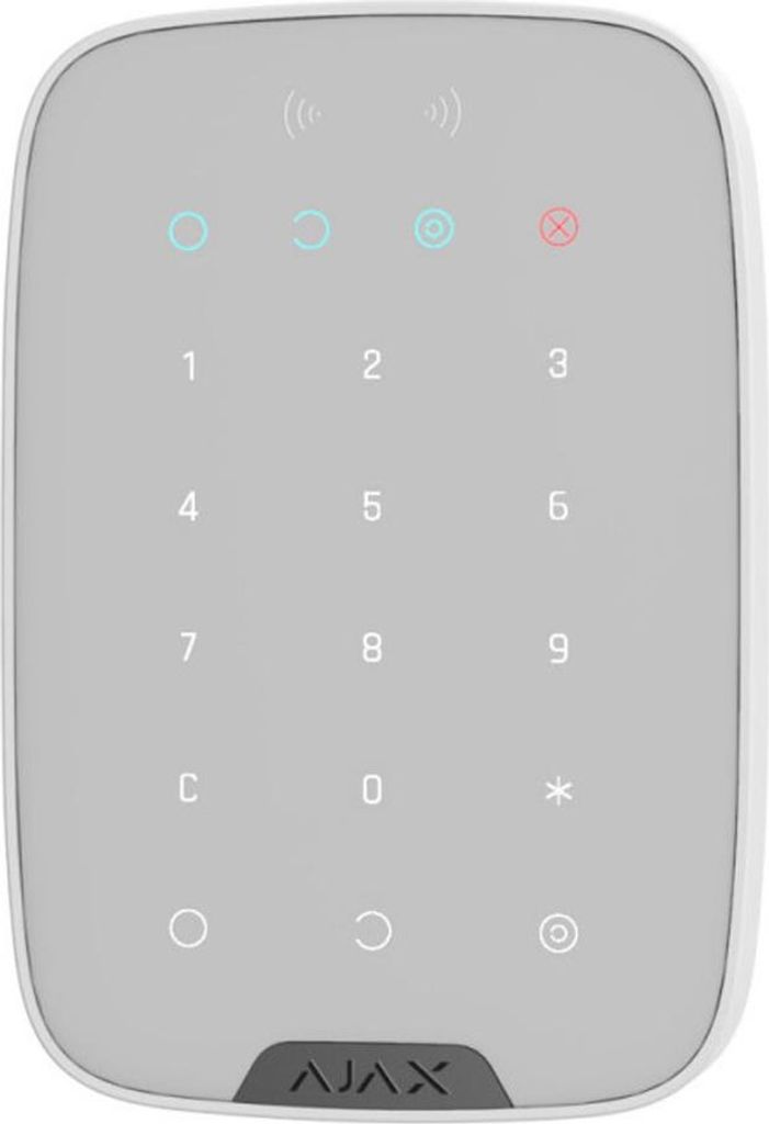 Ajax KeyPad Plus Bedienfeld mit RFID, Weiß (HAN 38253) Produktbild 