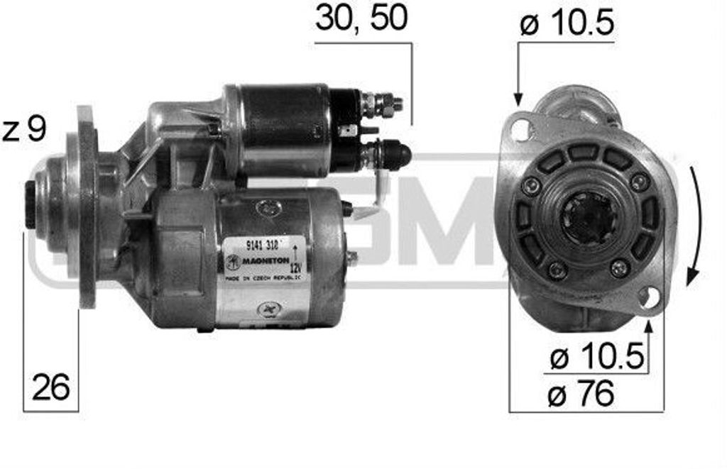 ERA 220160A - OE 443 115 141 310 Anlasser, Starter für Felicia (6U), Caddy II (9K)