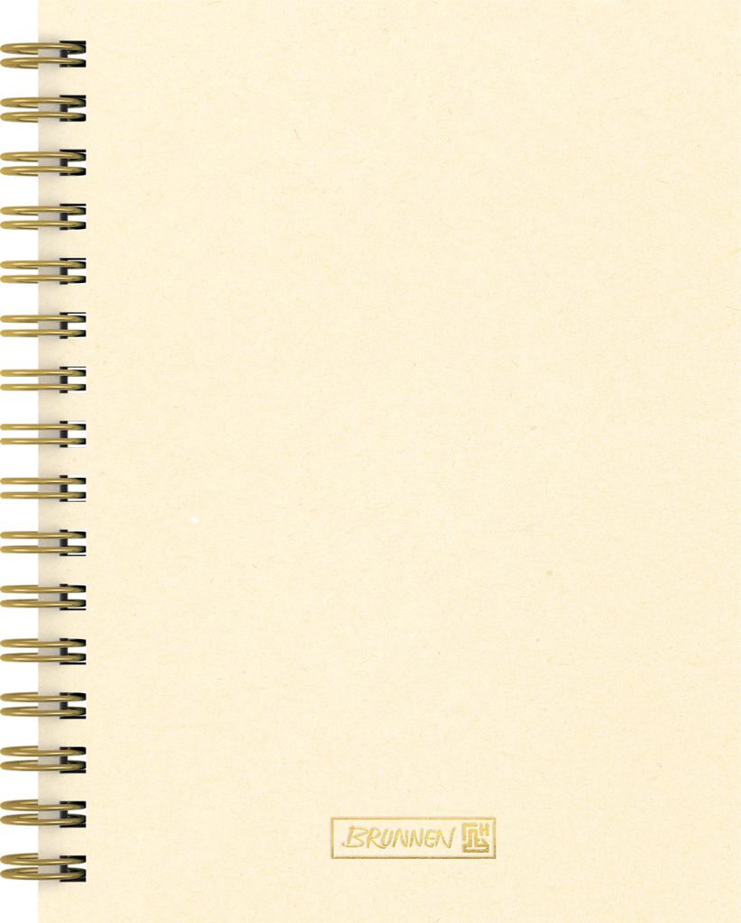 5X BRUNNEN 105589571 Notizbuch Wire-O A5 dotted sand